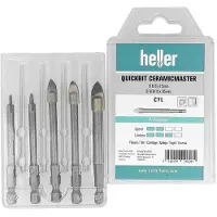 Heller 29628 Glas- och kakelborr 5 delar 6 mm, 8 mm, 10 mm 1/4 5 st
