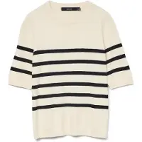 Vero Moda Tröja 'VMSABA' beige / svart