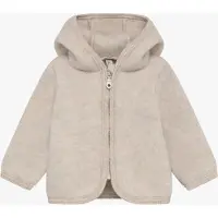 Huttelihut Cardigan - Ullfleece - Camel Melange m. Öron - - 74 - Cardigan