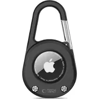 Tech-Protect Apple AirTag 1/2 Slidelock nyckelring med karbinhake - svart