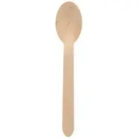 Papstar 89119, Engångsmatsked, Trä, Självtorkning, 160 mm, 100 styck