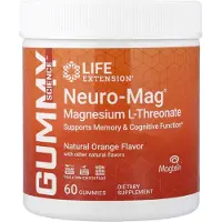 Life Extension , Neuro-Mag, Magnesium L-Threonat, Naturlig Orange, 60 Gummies (36 mg per Gummy)