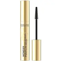 Eveline Cosmetics Wonder Match Mascara För Voluminösa Och Tjocka Ögonfransar Svart Färg 7 Ml