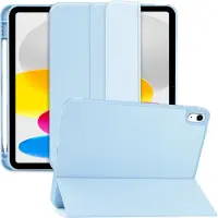 TechProtection iPad 2022/2025 SmartCase Pen Tri-Fold Folio Fodral - Sky Blå