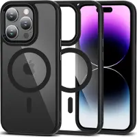 Tech-Protect iPhone 15 Pro Magmat Skal - MagSafe-kompatibelt - Genomlysande Svart