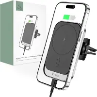 Tech-Protect CW19 MagSafe magnetisk bilhållare med 15W induktiv laddare för luftventil - svart