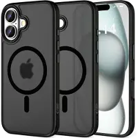 Tech-Protect iPhone 16 Magmat Skal - MagSafe-kompatibelt - Mattsvart