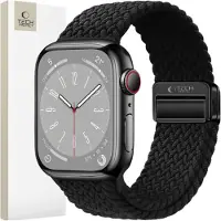 Tech-Protect Apple Watch Series 11/10/9/8/7/6/SE 3/SE NylonMag Armband - 40mm/41mm/42mm - Svart