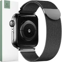 Tech-Protect Apple Watch Series 9/8/SE (2022)/7/SE/6/5/4/3/2/1 Milanese Reim - Svart