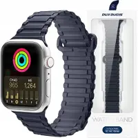 DUX Armor Apple Watch SE Armband, 9-1 (41, 40, 38 mm), Silikon Magnetband, Blå