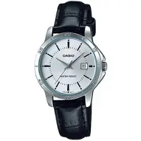 Casio Klocka - - LTP-V004L-7AUDF - Äkta läder - Lätt vattentålig - Kvarn