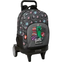 Safta Compact Evolutive Extraible Minecraft Graffiti 33l Ryggsäck Med Hjul