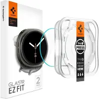 Spigen GLAS.tR EZ Fit, Skärmskydd, Smartwatch, Transparent, Samsung, Watch 8 (44mm), Härdat glas
