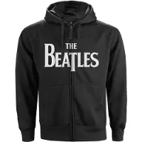 Ginza.se The Beatles: Unisex Zipped Hoodie/Drop T Logo (Black) (XX-Large)