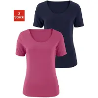 Vivance T-shirt marinblå / mörkrosa