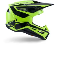 Alpinestars S-M3 Heat Crosshjälm Svart/Gul S Unisex sort