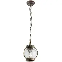 Orion Med blåsglas - taklampan Margerite för utomhusbruk Margerite, dimbar, Svart, Metall, Lantlig / rustik