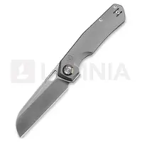 Kunwu Knives TAO Sheepsfoot - Satin - Titanium fällkniv, Orange Peel Texture
