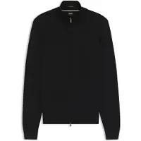 BOSS Zip-up sweater in merino wool