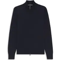 BOSS Zip-up sweater in merino wool