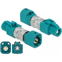 DeLOCK - Dataadapter - HSD Z hona till HSD Z hane - RAL 5021, vattenblå