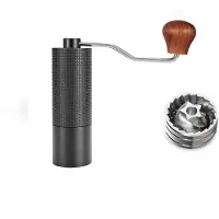 INF CNC Stålkärna Handkaffekvarn - Trähandtag Svart Black