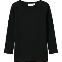 Name it Tröja - Ull - Rib - NmnWax - Black - - 2 år (92) - Tröja