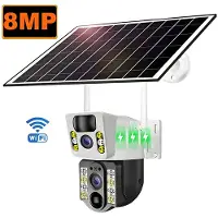 VStarcam 4K 8MP Trådlös Utomhus Wifi Solcellskamera 4G Sim Övervakning Dubbelskärm Vattentät Panel IP Video CCTV Solcellsdrivna Kameror WIFI Camera