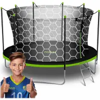 Neo-Sport Studsmatta 465 cm (15 fot) för trädgård med innernät och stegar „“
