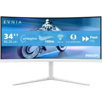 Philips Evnia 5000 34M2C5501A/00 bildskärm 34 180 Hz Fast VA välvd, vit