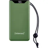 Intenso F10000 Powerbank 10000 mAh Quick Charge, Power Delivery LiPo USB-A, USB-C Grön Statusindikering