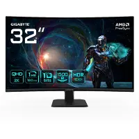 Gigabyte GS32QCA Spelskärm EEK F (A - G) 80 cm (31.5 tum) 2560 x 1440 pixel 16:9 1 ms DisplayPort, HDMI VA LED