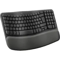 Logitech Ergo Series Wave Keys for Business - Tangentbord - trådlös - 2.4 GHz, Bluetooth 5.1 LE - QWERTY - USA, internationellt - grafit