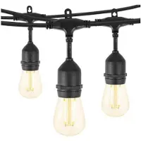 Schneider Electric Ljus för utomhusbruk Visional LED trädgårdsslinga E27 glödlampa/svart, sockel antal 15 / 15 m / kabel 1 m, H05VV-F 2*0.75 hängande