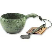 Kupilka Classic drinking vessel + spoon, grön