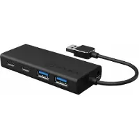 Icy Box 60493 USB-hubb 4 Port USB-A USB 3.0 5 GBit/s kontrollerbar via PC Svart IB-HUB1426-U3, USB 3.2 Gen 1 Hub Type-A zu 2x Type-C u. 2x Type-A USB Anschl.