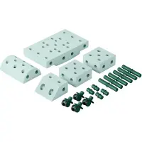 Modu Explorer Set - 20 Delar - 55x40x20 cm - Ocean Mint/Forest G - - One Size - Tumlingdjur
