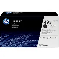 HP 49X - 2-pack - Lång livslängd - svart - original - LaserJet - tonerkassett (Q5949XD) - för LaserJet 1320, 1320n, 1320nw, 1320t, 1320tn, 3390, 3392