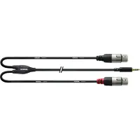 Cordial Audio Adapterkabel [1x Teleplugg 3.5 mm - 2x XLR-honkontakt] 1.80 m Svart
