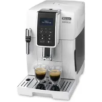 De'Longhi Machine expresso automatique avec broyeur - DELONGHI Dinamica ECAM350.35.W - Buse vapeur - 15 bar - Machine à café grains - Blanc vit