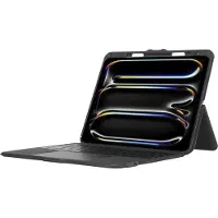 Targus Versavu - Tangentbord och foliefodral - med pekdyna - bakgrundsbelyst - trådlös - Bluetooth 5.0 - QWERTY - Nordisk - svart