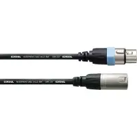 Cordial CCM 0,5 FM XLR Anslutningskabel [1x XLR-honkontakt - 1x XLR-hankontakt] 0.50 m Svart