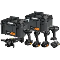 DeWalt COMBO Kit 18V DCK2225MP2T (DCD86M, DCF86M, DCF99M, DCF92M, DCG45M) 3x5.0Ah TSTAK MCLAREN