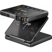 Aurzen ZIP Tri-Fold Portable Mini Projector (Black/Cyber)