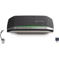 Poly Sync 20+M - Smart högtalartelefon - Bluetooth - kabelansluten, trådlös - USB-A, USB-C - svart - Certifierad för Microsoft-teams
