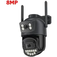 LS VISION 10MP PTZ IP-kamera 8MP 4K Utomhus Dubbla linser Dubbel skärm 5G WIFI-kamera AI-spårning Säkerhetsskydd CCTV övervakningskamera 8MP NO SD Card