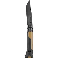 Opinel No. 08 Horizon 3303, Made For The Elements, Black PVD Stainless Steel, Mustard / Black Polyamide pocket knife