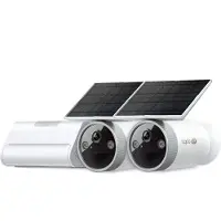TP-LINK Tapo HB610 V1 - Solar-Powered Security Camera Kit - nätverksövervakningskamera - kula - färg (Dag&Natt) - 3840 x 2160 - 4K - ljud - trådlös - Wi-Fi - DC 5,4 V (paket om 2)