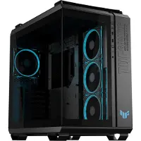 Asus TUF Gaming GT502 Horizon - Mid tower spel - ATX - genomskinlig sidopanel (härdat glas) - ingen strömförsörjning - classic black - USB/ljud