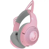 Razer Kraken Kitty BT V2 Over Ear hörlurar Bluetooth Stereo Kvarts, Rosa Brusreducering för mikrofon Volymkontroll Spel